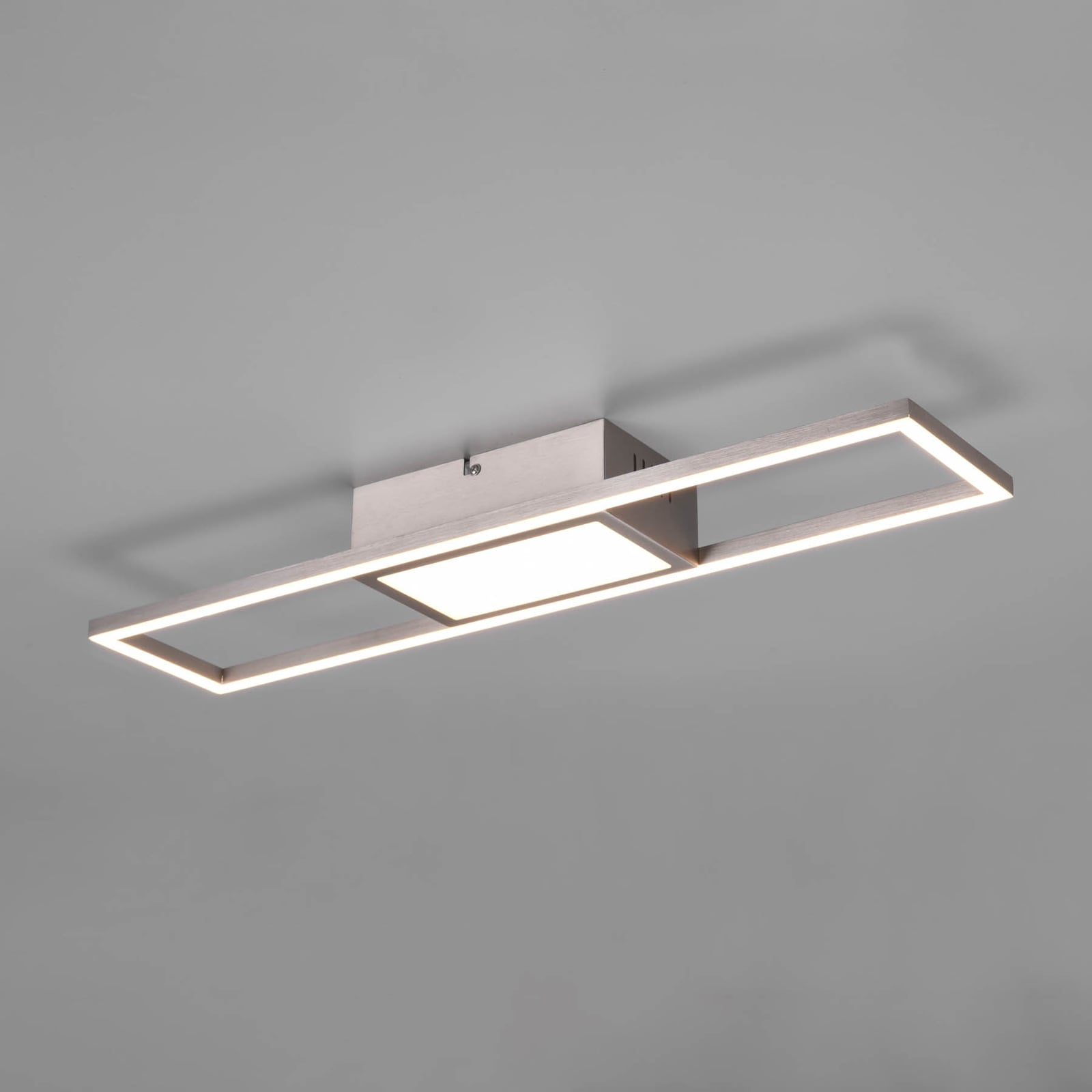 LED taklampe Rigido dimbar CCT matt nikkel 60 cm forfra