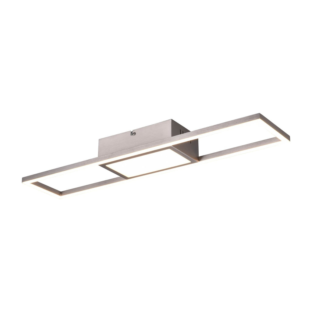 LED taklampe Rigido dimbar CCT matt nikkel 60 cm bakside