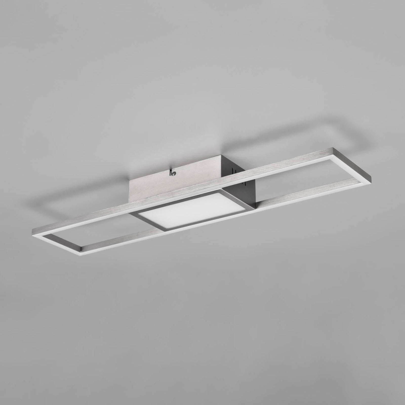 Detalj av LED taklampe Rigido dimbar CCT matt nikkel 60 cm