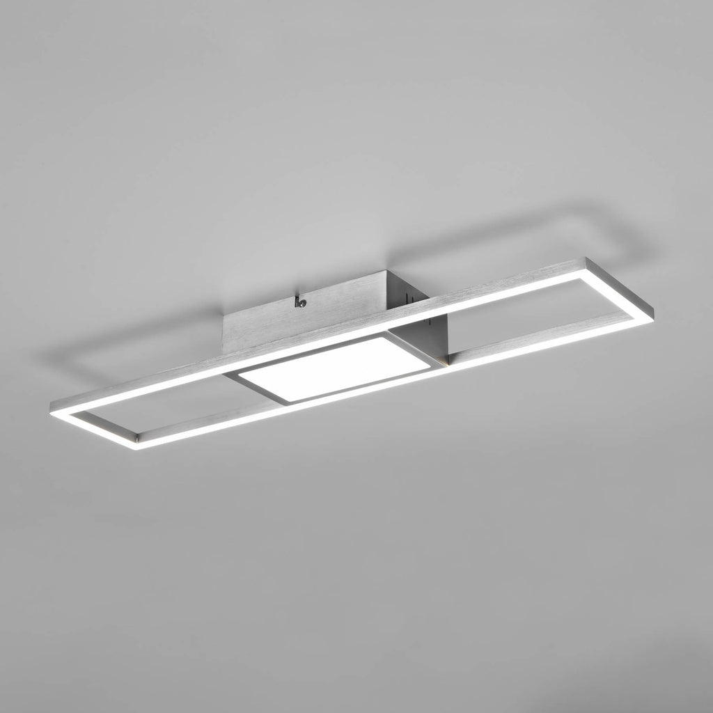 Montert LED taklampe Rigido dimbar CCT matt nikkel 60 cm i rom