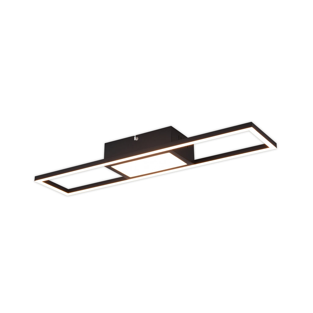 Detalj av LED taklampe Rigido svart CCT dimbar med fjernkontroll