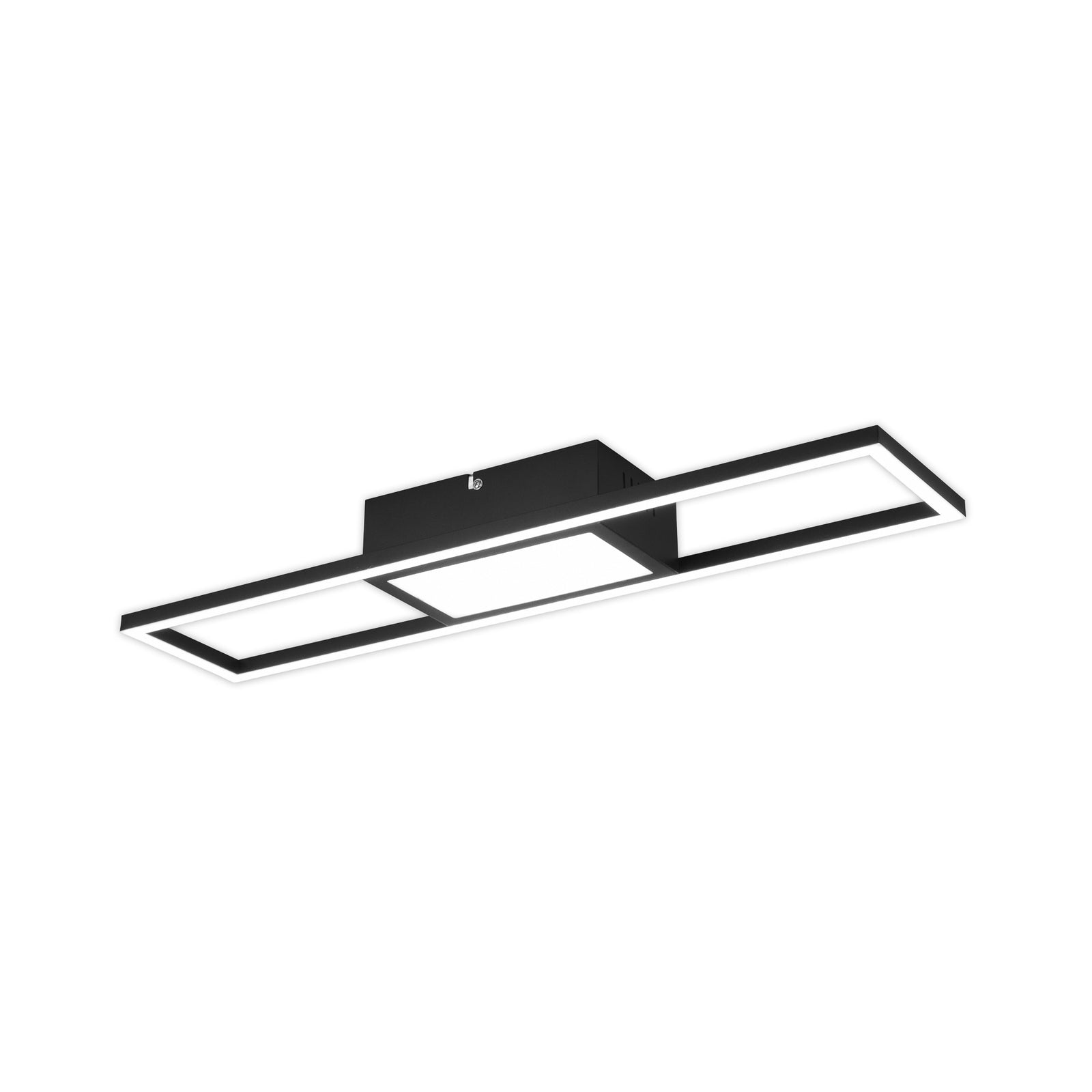 Montert LED taklampe Rigido svart CCT dimbar med fjernkontroll i rom