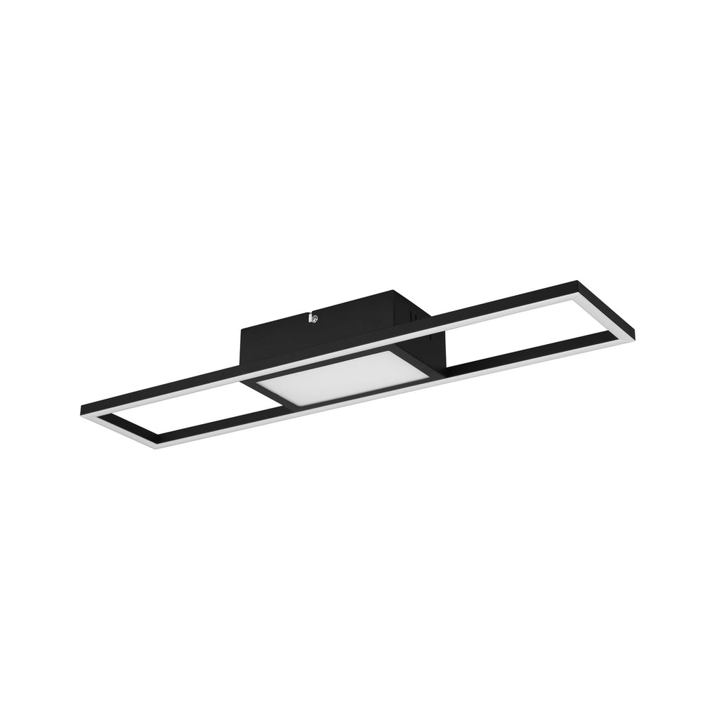 Nærbilde av LED taklampe Rigido svart CCT dimbar med fjernkontroll