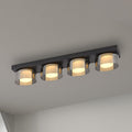 LED taklampe Rika 4-lys røykglass dimbar 70 cm forfra