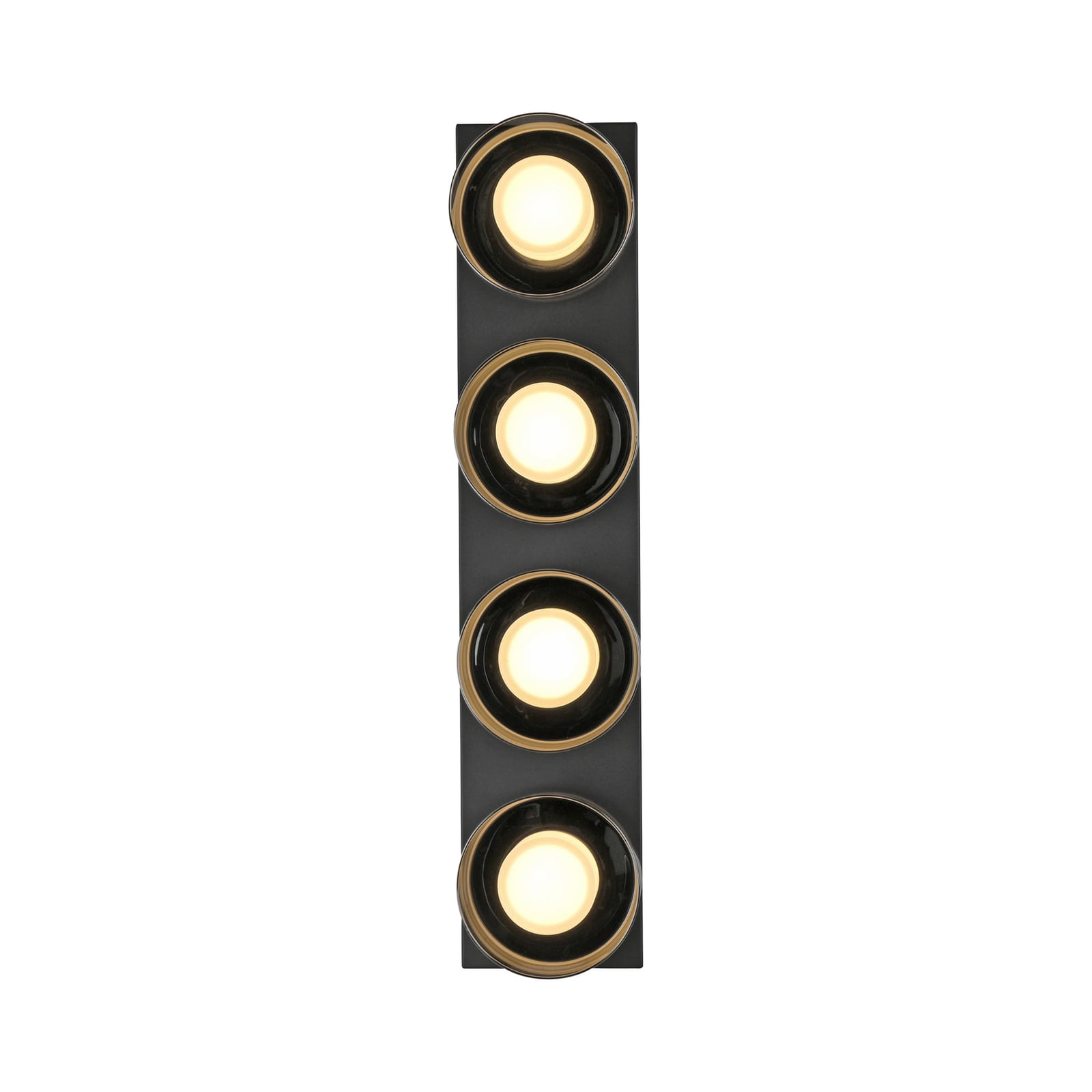 LED taklampe Rika 4-lys røykglass dimbar 70 cm sideprofil