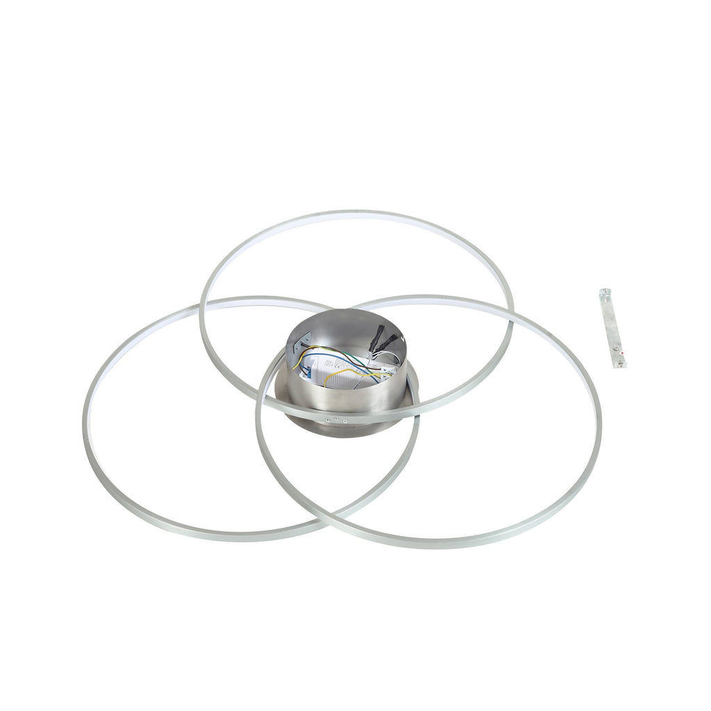 LED taklampe Riley dimbar aluminium Ø80 cm dimmerbryter