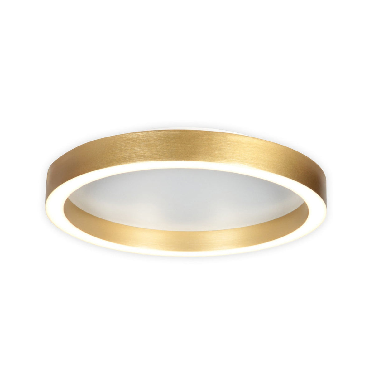 Montert LED taklampe Ringlux dimbar gull Ø30 cm 25W varmhvit i rom