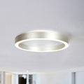 LED taklampe Ringlux dimbar stålgrå Ø30 cm 25W varmhvit forfra