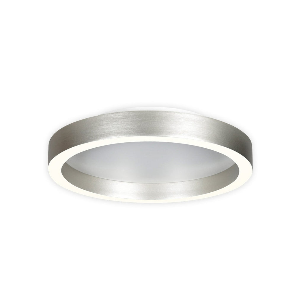 LED taklampe Ringlux dimbar stålgrå Ø30 cm 25W varmhvit montert i rom