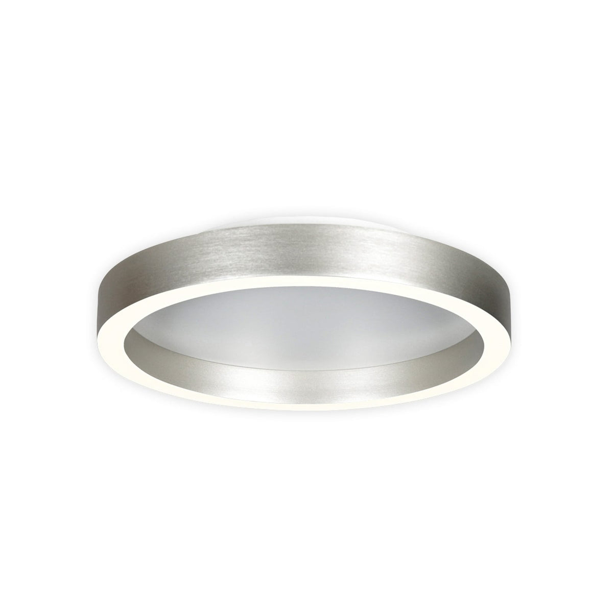 LED taklampe Ringlux dimbar stålgrå Ø30 cm 25W varmhvit montert i rom