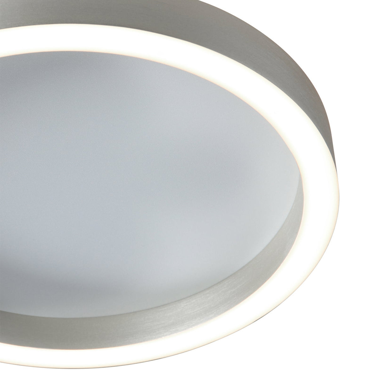 LED taklampe Ringlux dimbar stålgrå Ø30 cm 25W varmhvit i moderne interiør