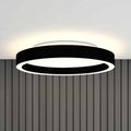 LED taklampe Ringlux dimbar svart Ø40 cm 36W varmhvit forfra