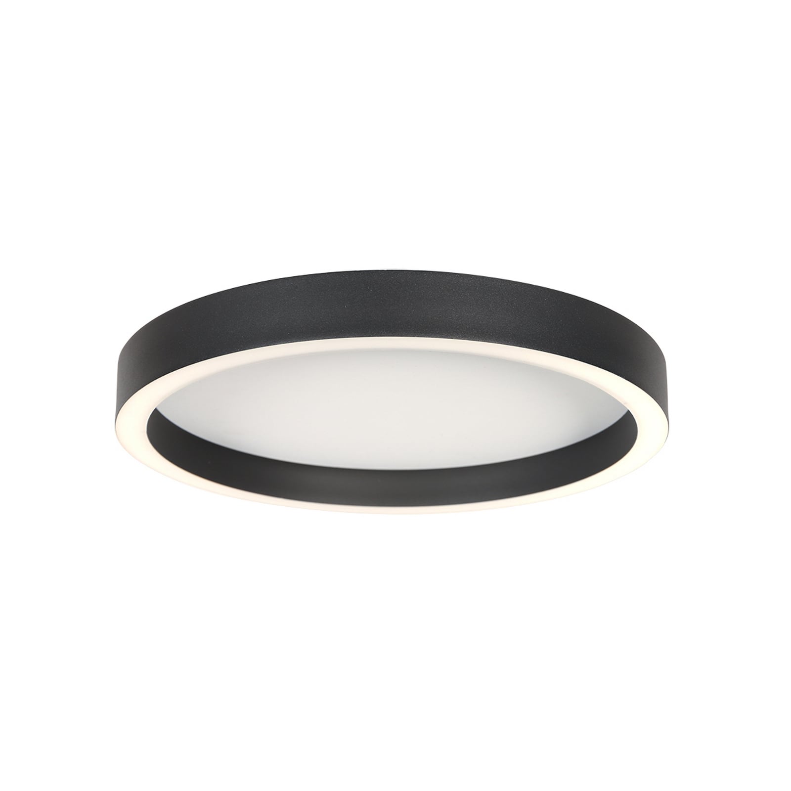 Nærbilde av LED taklampe Ringlux dimbar svart Ø30 cm 25W
