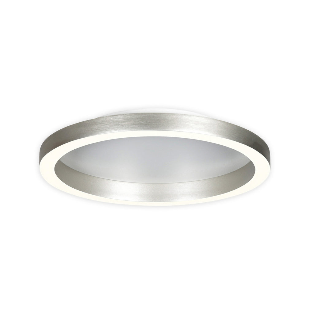 LED taklampe Ringlux dimbar stålgrå Ø40 cm montert i rom