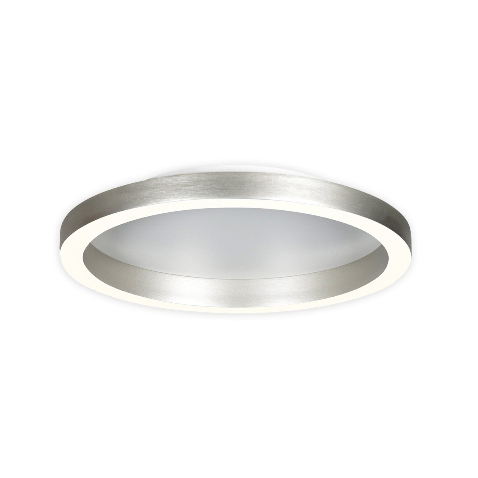 LED taklampe Ringlux dimbar stålgrå Ø40 cm montert i rom