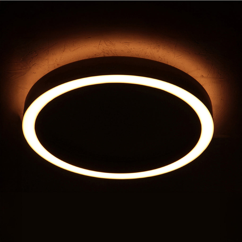 LED taklampe Ringlux dimbar stålgrå Ø40 cm lyskilde