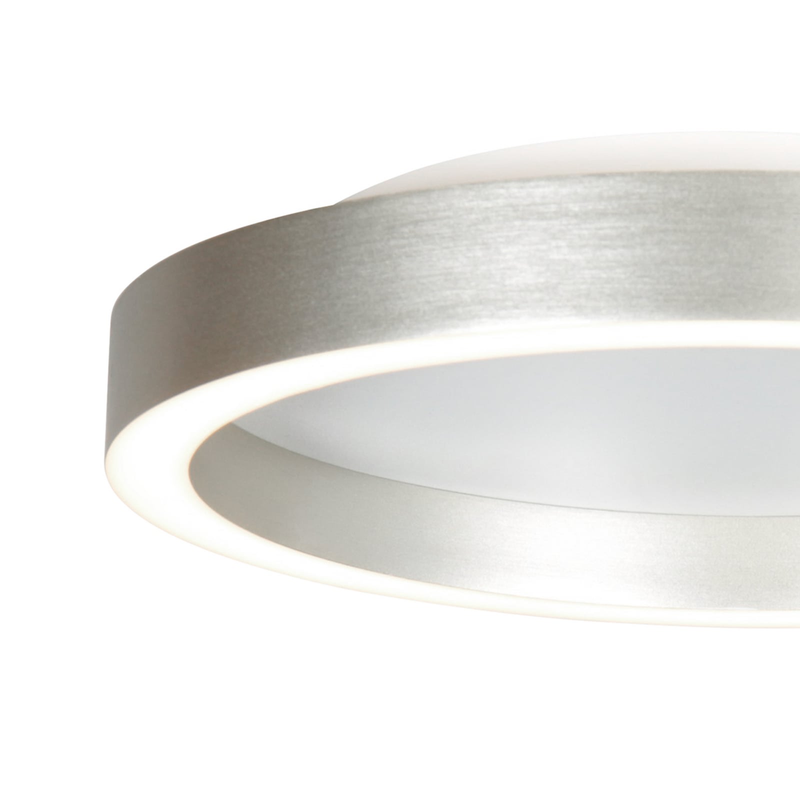 LED taklampe Ringlux dimbar stålgrå Ø40 cm metallmateriale