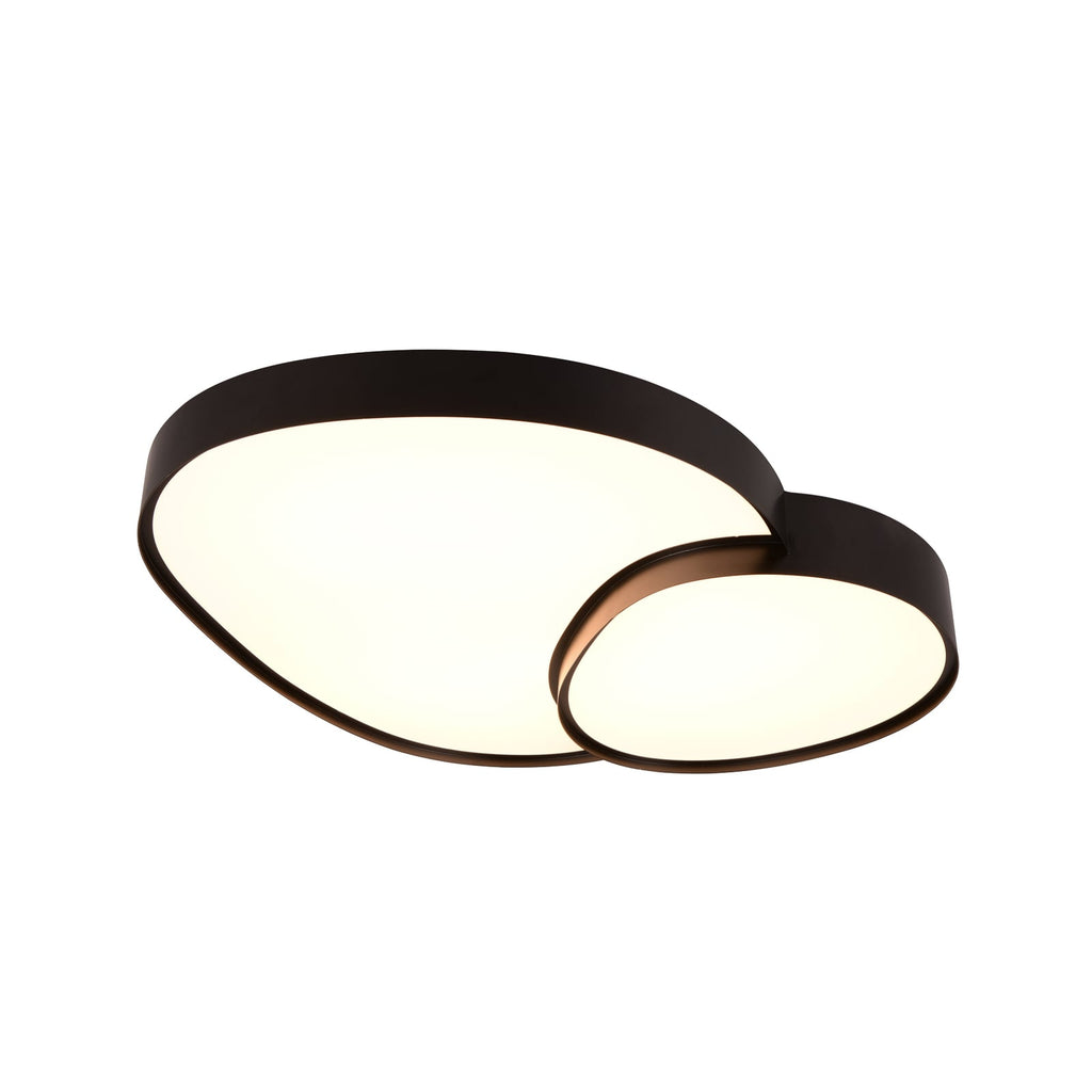 LED taklampe Rise dimbar CCT 77x63 cm svart med fjernkontroll bakside