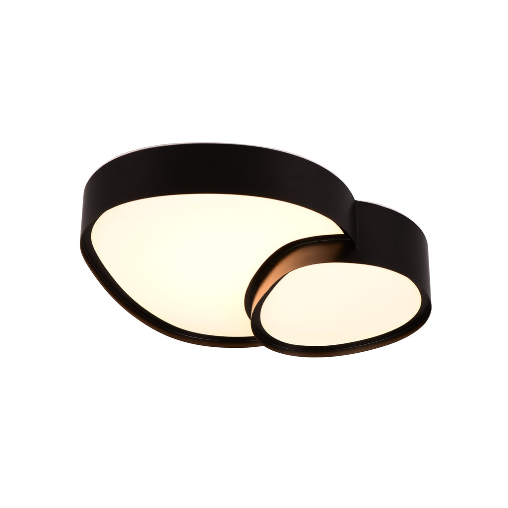 LED taklampe Rise svart CCT dimbar med fjernkontroll bakside