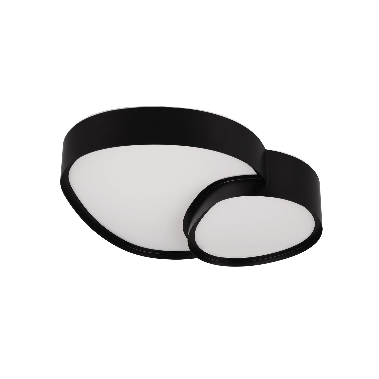 Detalj av LED taklampe Rise svart CCT dimbar med fjernkontroll