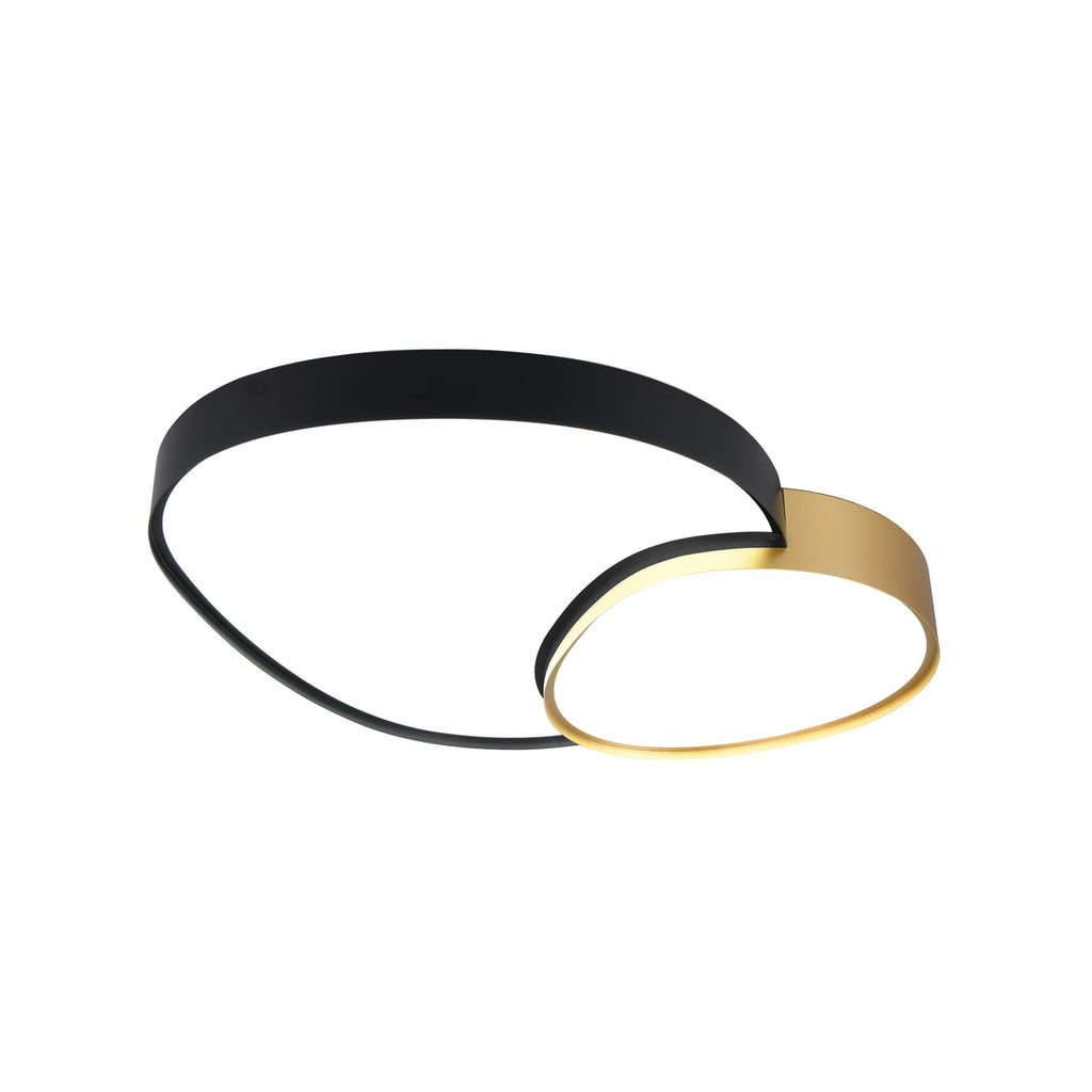 LED taklampe Rise svart-gull bakside og oppheng