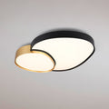 LED taklampe Rise svart-gull CCT dimbar med fjernkontroll forfra