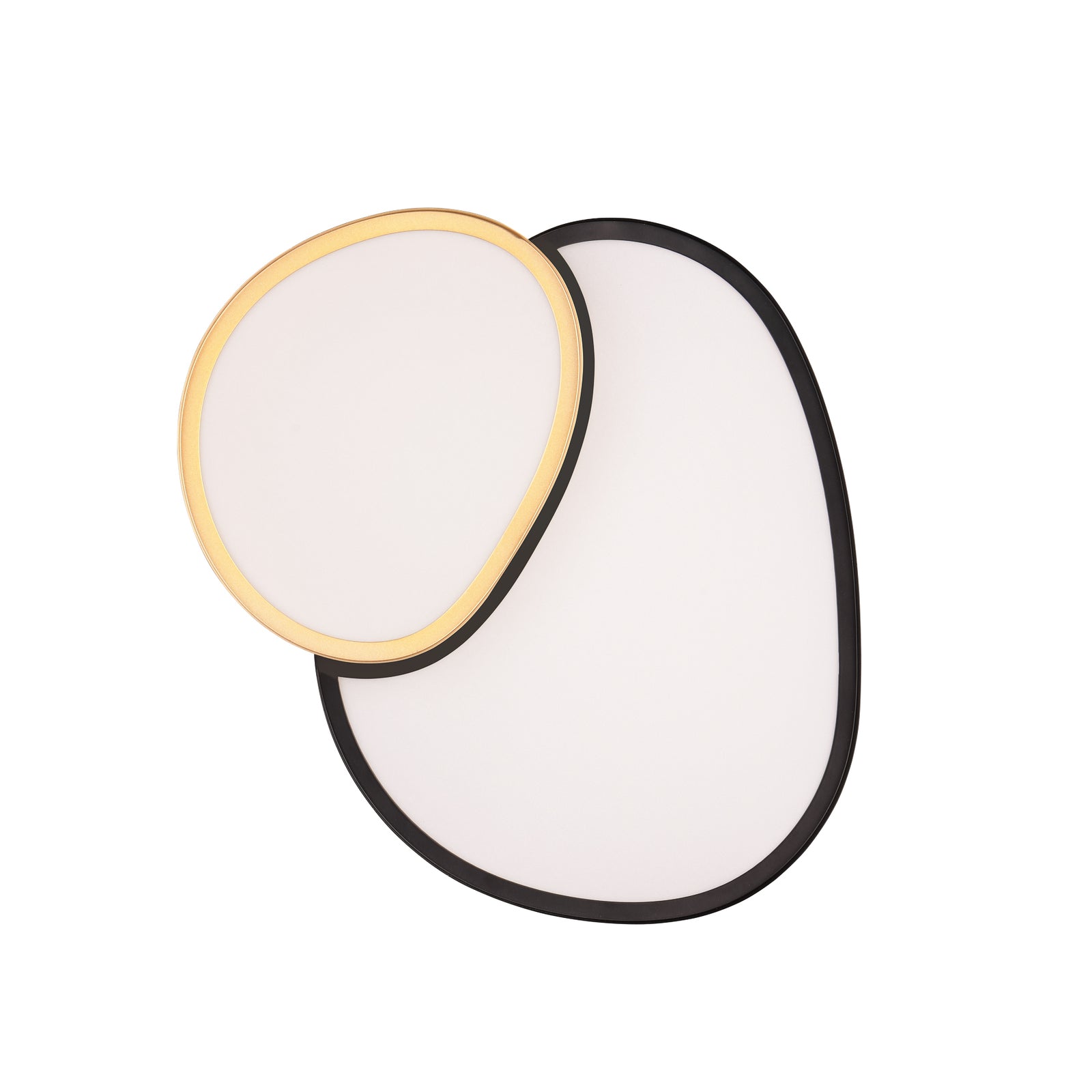 LED taklampe Rise svart-gull montert i rom