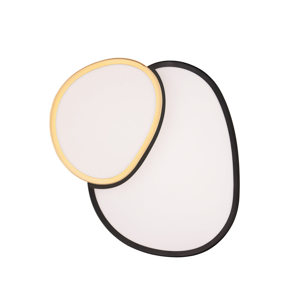 LED taklampe Rise svart-gull montert i rom