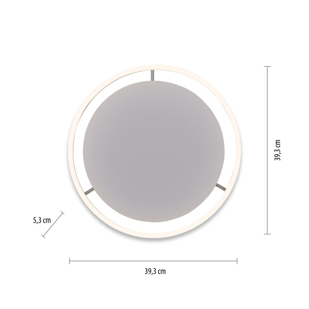 LED taklampe Ritus dimbar aluminium Ø39,3 cm nærbilde av dimmer