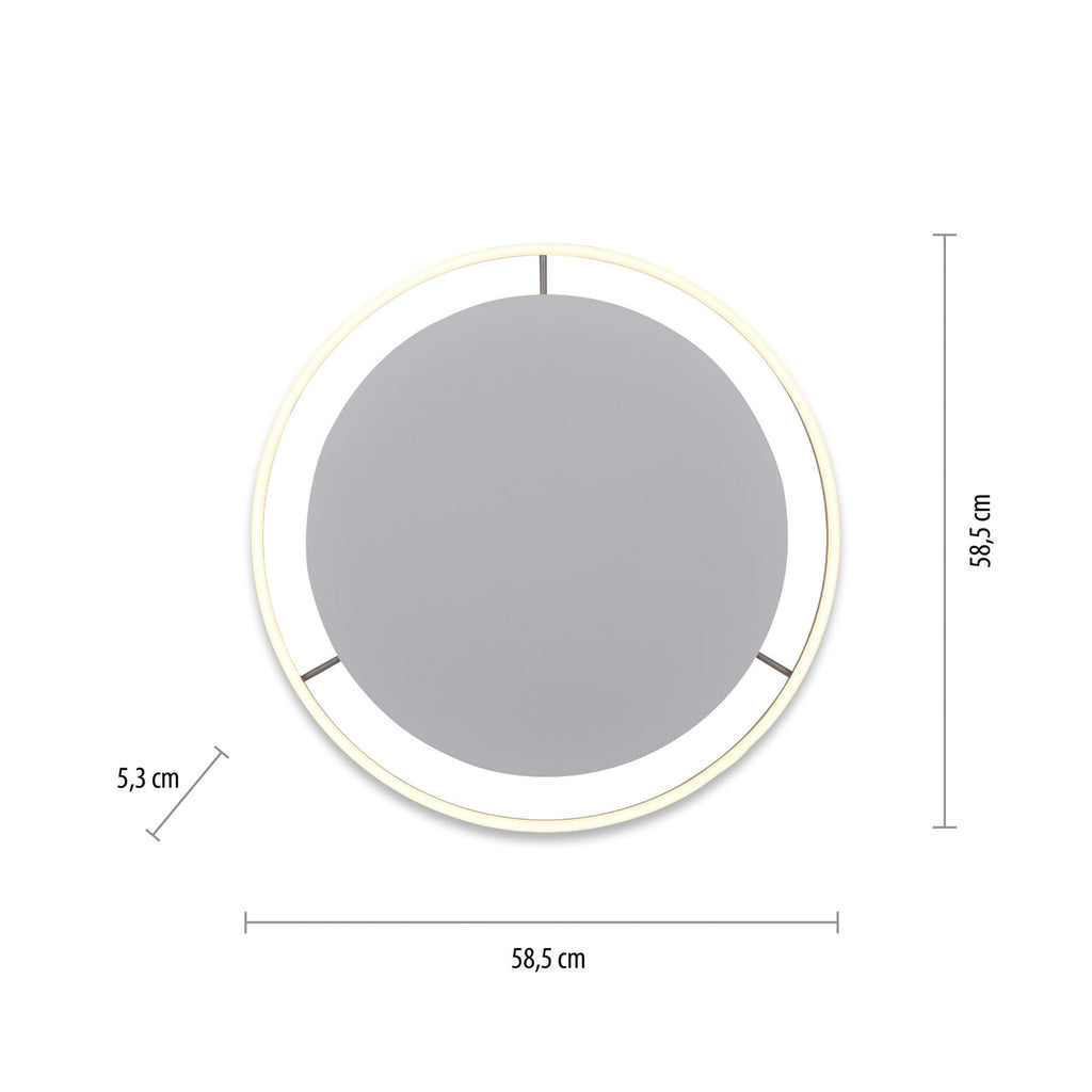 LED taklampe Ritus dimbar aluminium Ø58,5 cm 28W nærbilde av dimmer