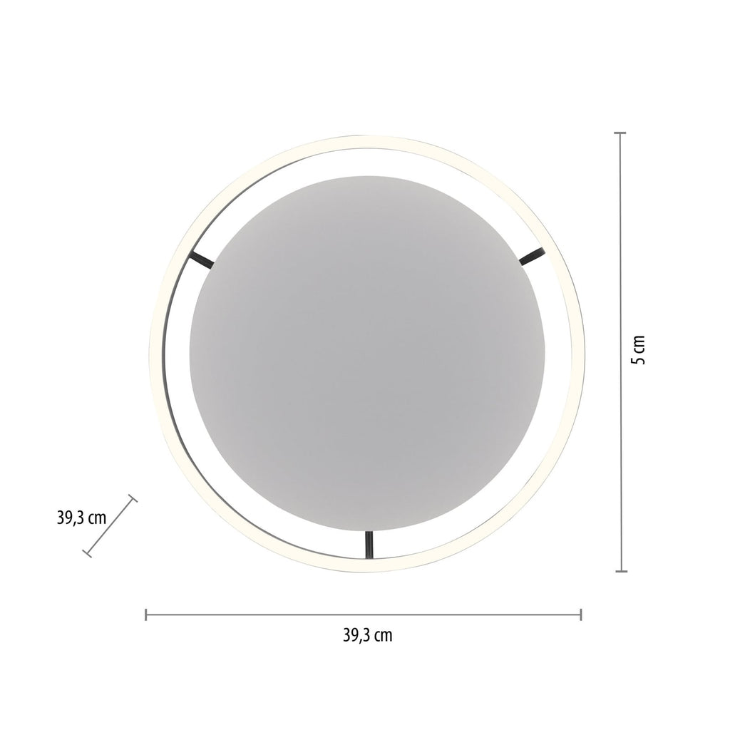 Nærbilde av LED taklampe Ritus dimbar antrasitt Ø39,3 cm materialer