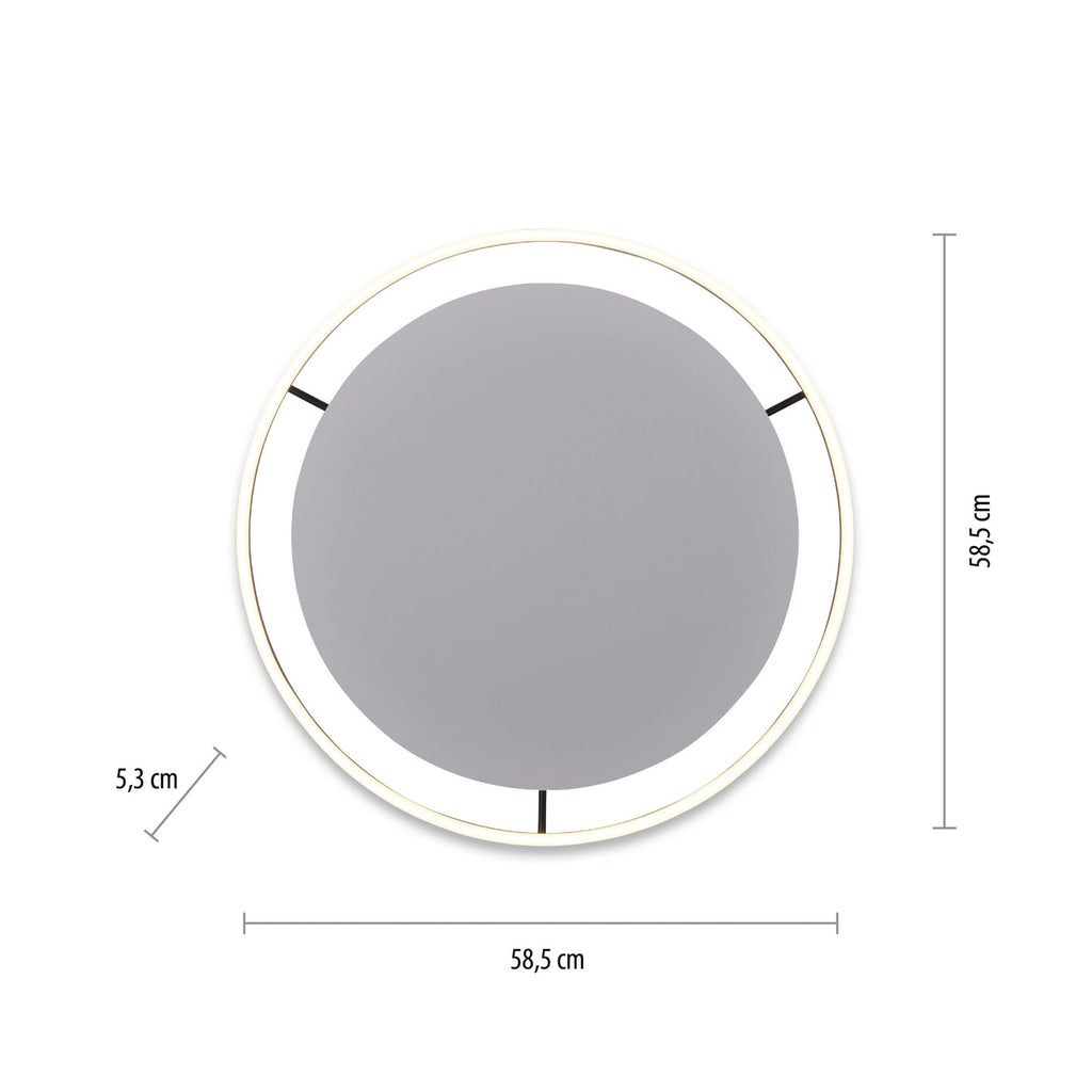 Nærbilde av LED taklampe Ritus dimbar antrasitt Ø58,5 cm 28W varmhvit