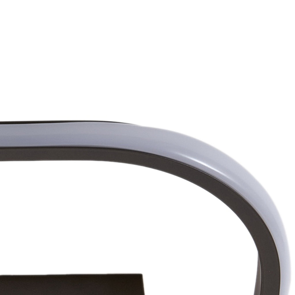 LED taklampe Romilda grå tre 37 cm 7W varmhvit sett fra siden