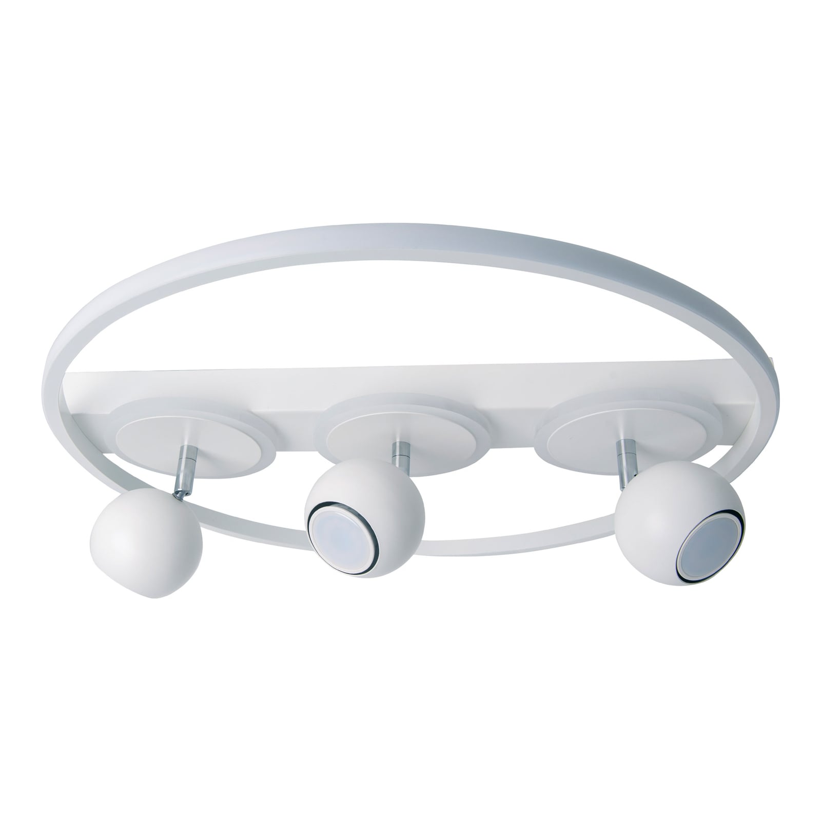 LED taklampe Ronda 3-lys hvit matt Ø50 cm 29W GU10 fra undersiden