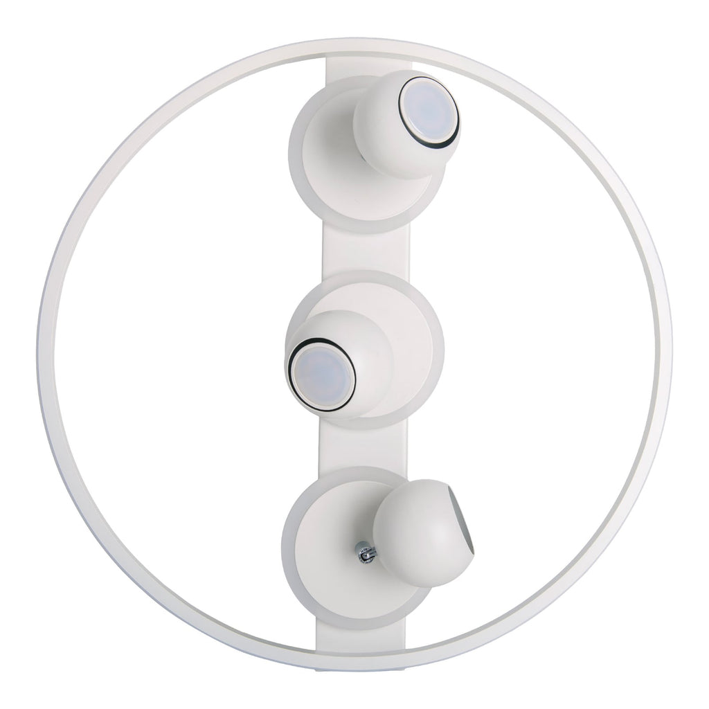 LED taklampe Ronda 3-lys hvit matt Ø50 cm 29W GU10 vinkel