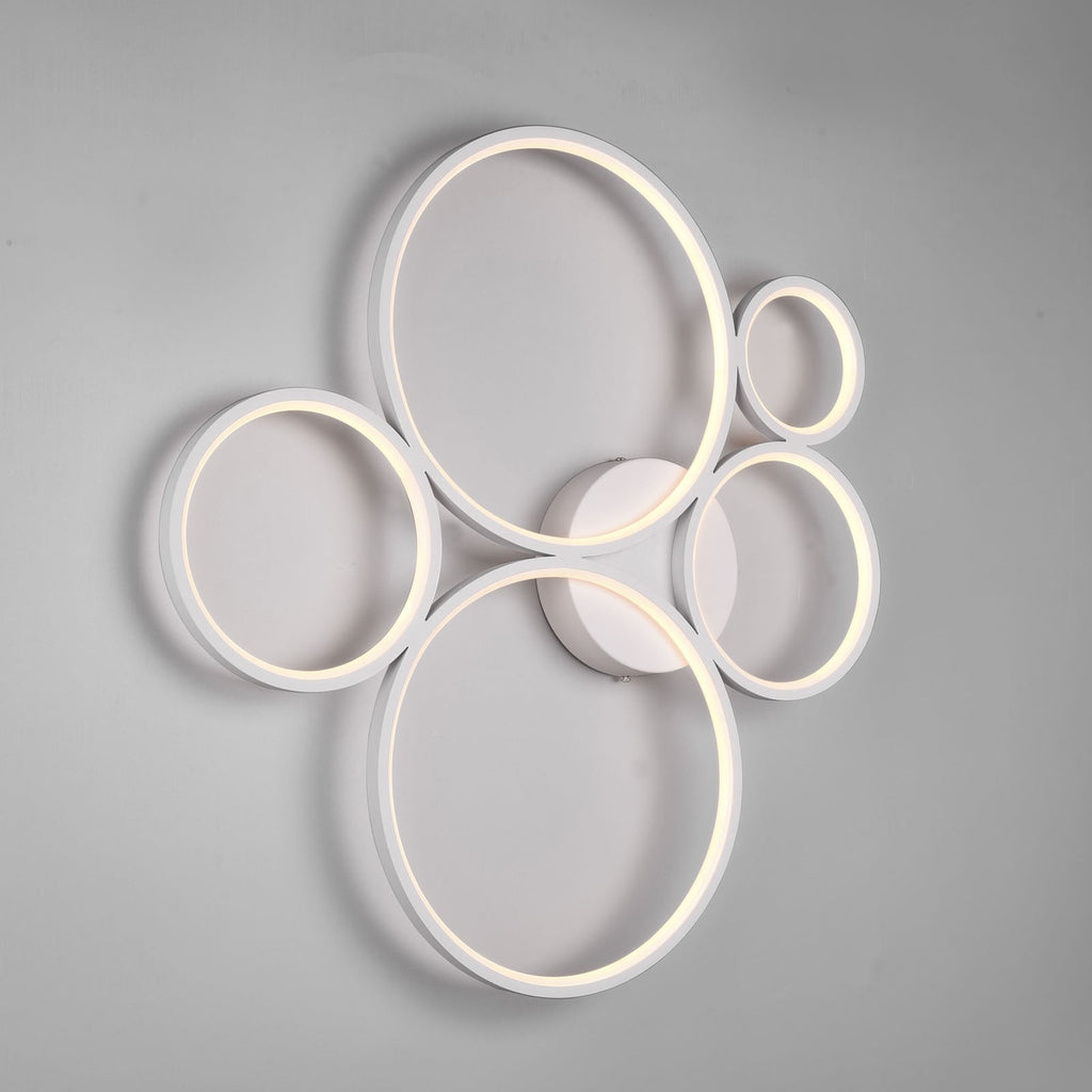 Nærbilde av dimmer på LED taklampe Rondo dimbar hvit matt