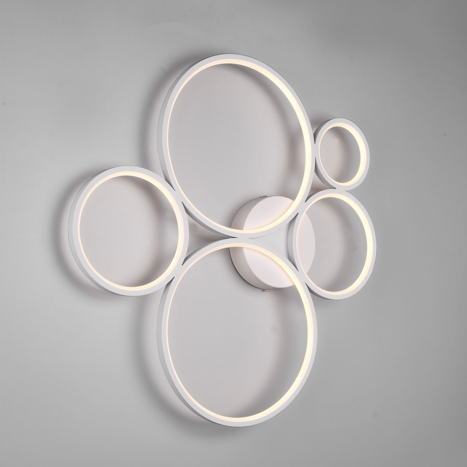 Nærbilde av dimmer på LED taklampe Rondo dimbar hvit matt