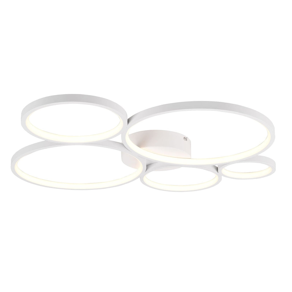 Oversikt av LED taklampe Rondo dimbar hvit matt i rom
