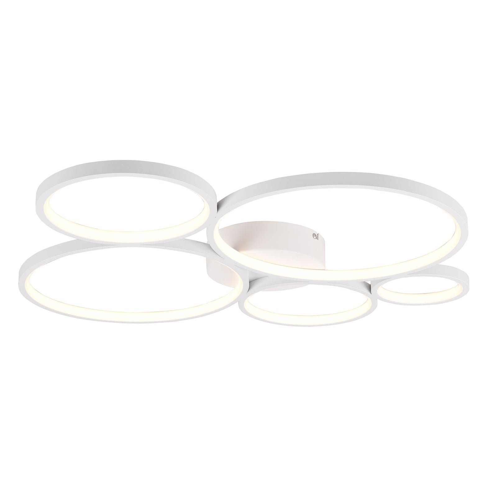 Oversikt av LED taklampe Rondo dimbar hvit matt i rom