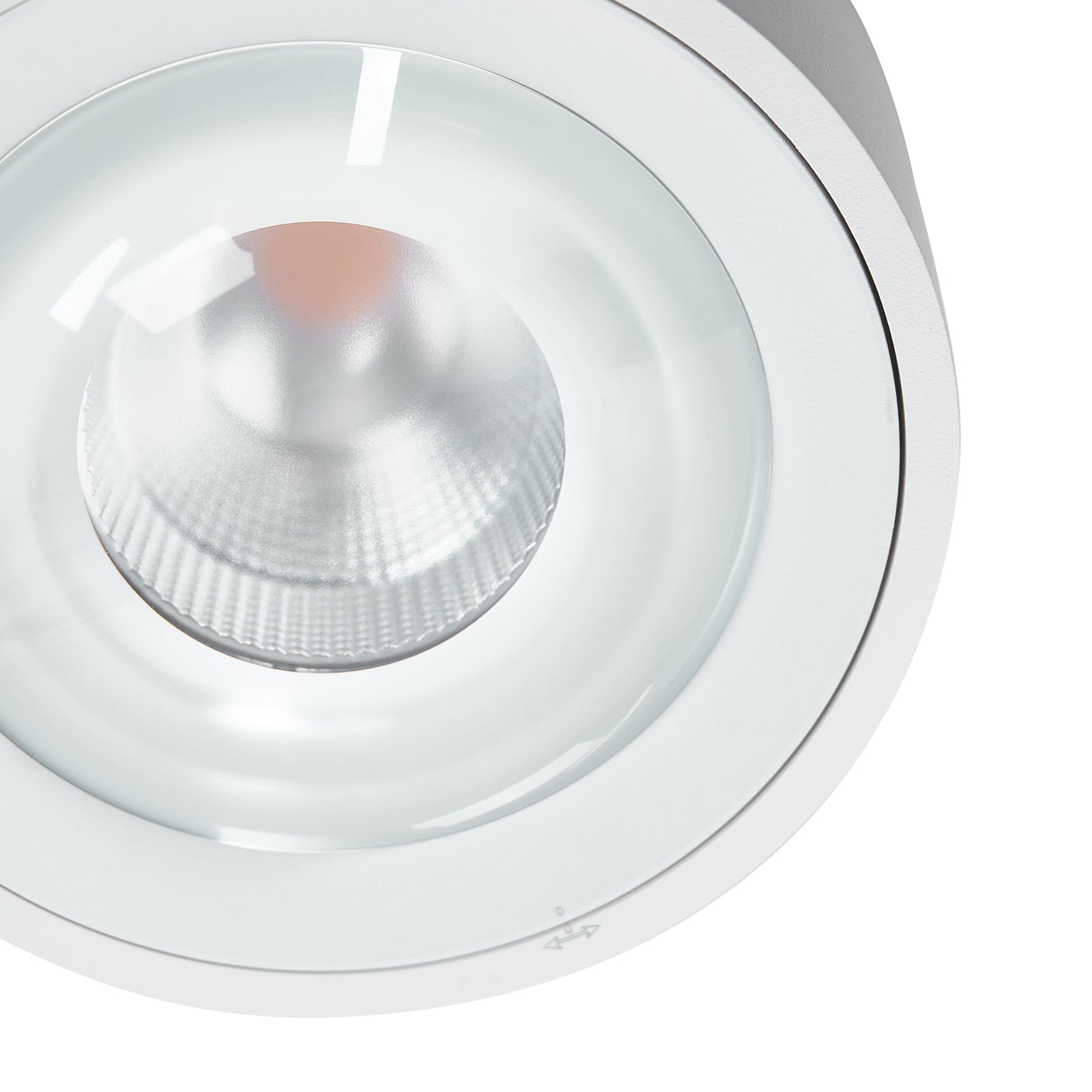LED taklampe Rotari med linse dimbar hvit Ø12 cm sideprofil