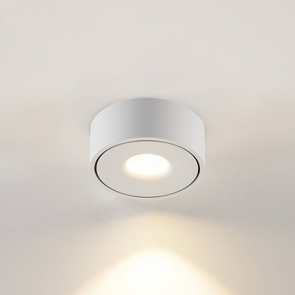 LED taklampe Rotari hvit aluminium Ø12 cm dimbar montert i tak