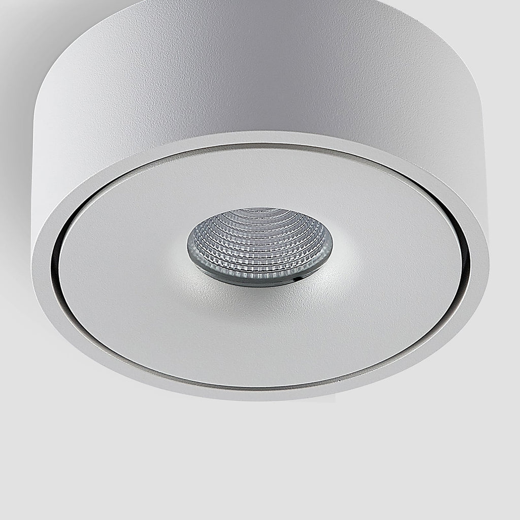 LED taklampe Rotari hvit aluminium Ø12 cm dimbar detalj av LED-modul