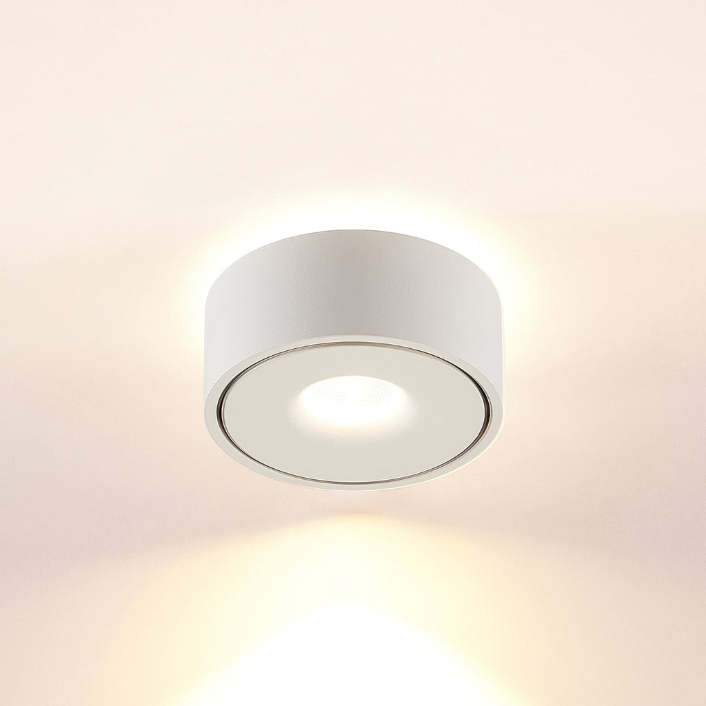 LED taklampe Rotari opp og ned aluminium Ø12 cm dimbar nærbilde