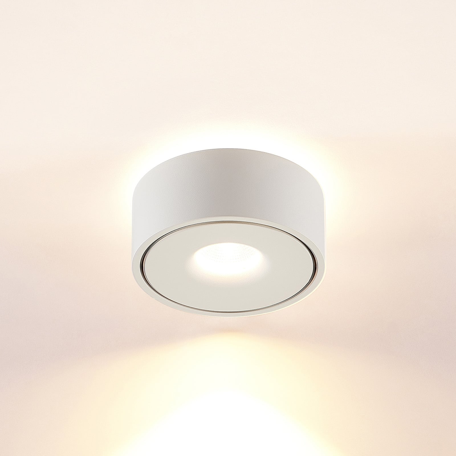 LED taklampe Rotari opp og ned aluminium Ø12 cm dimbar nærbilde