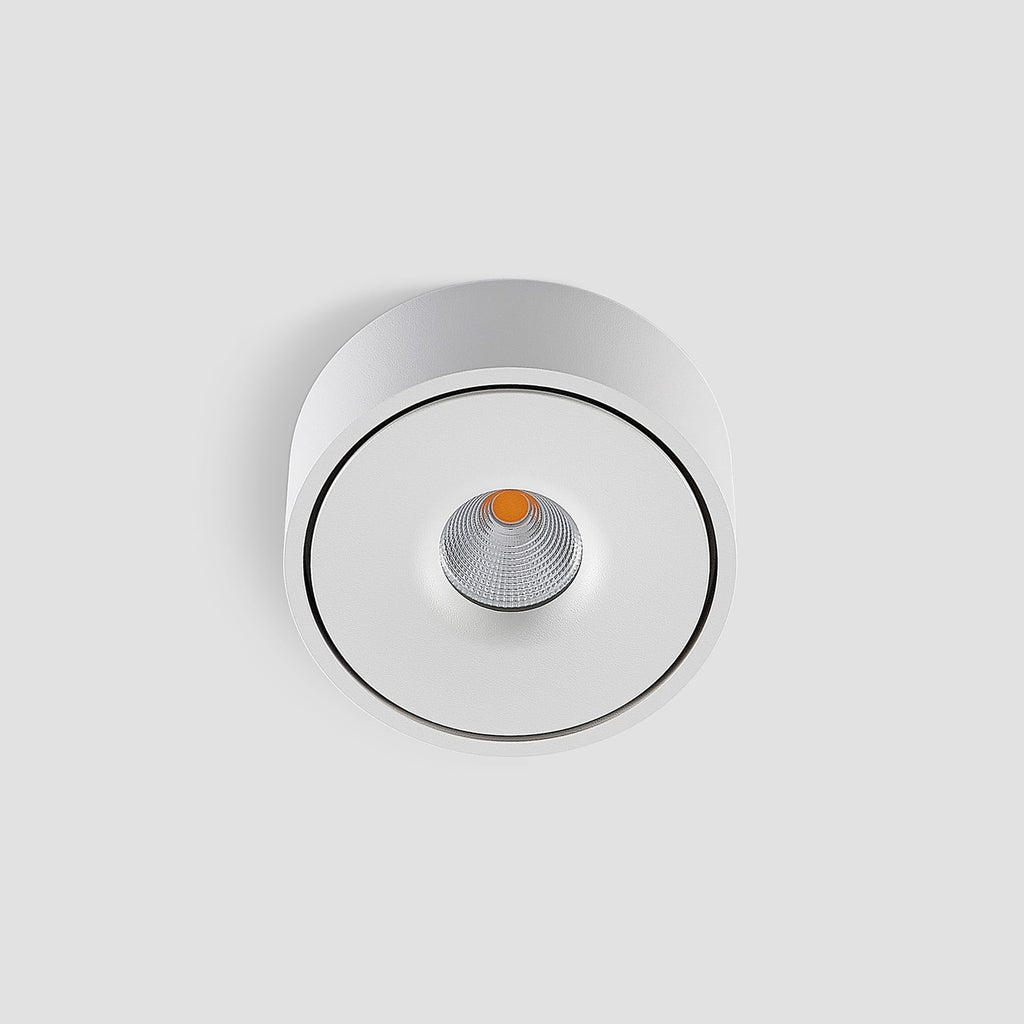 LED taklampe Rotari opp og ned aluminium Ø12 cm dimbar sideprofil