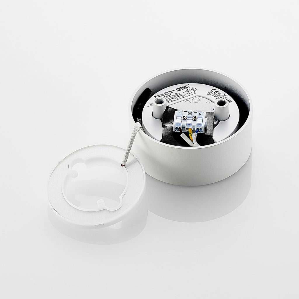 LED taklampe Rotari opp og ned aluminium Ø12 cm dimbar underfra