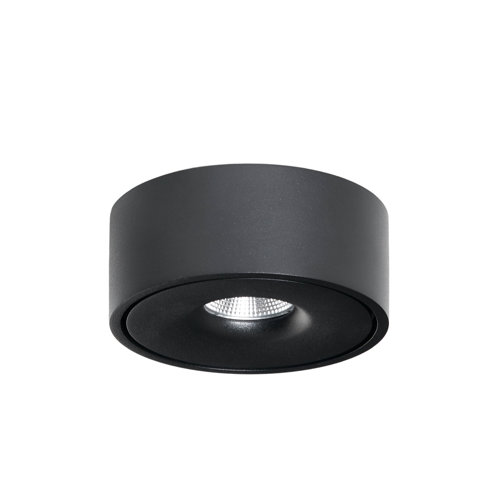 LED taklampe Rotari opp og ned svart Ø12 cm nærbilde