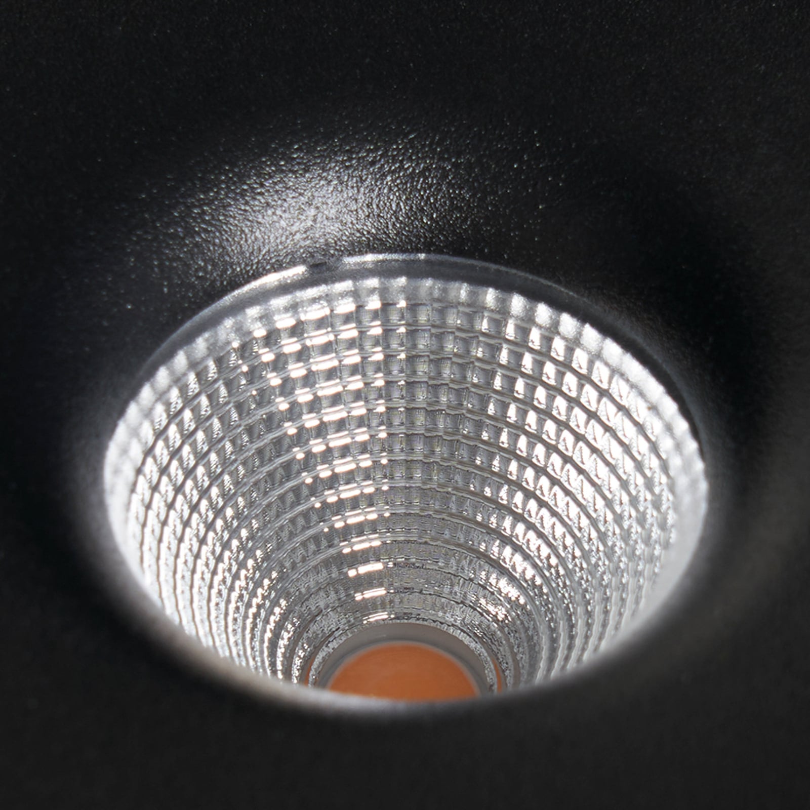 LED taklampe Rotari opp og ned svart Ø12 cm dimmer funksjon