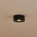 LED taklampe Rotari svart aluminium dimbar forfra