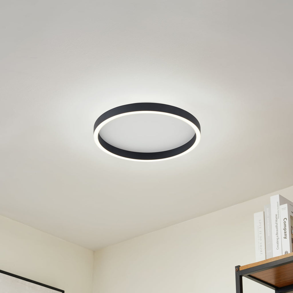 LED-taklampe Rotundo dimbar svart bakside
